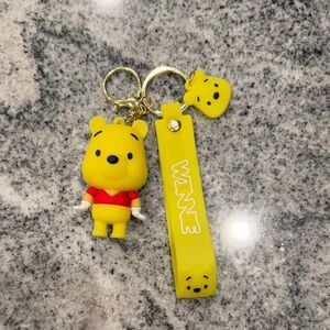 Disney Winnie the Pooh Yellow and Red Keychain